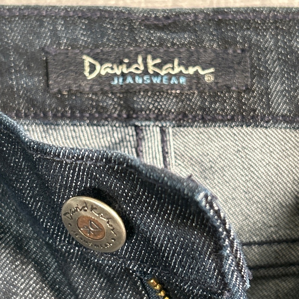 David Kahn Jeanswear Womens Dark Wash Black Gray Denim Pants Boot Cut 30/(32)W - Picture 6 of 8